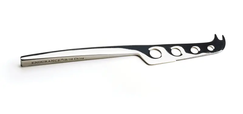 Rsvp Ergonomic Stainless Steel Cheese Knife With Hollow Edge 1