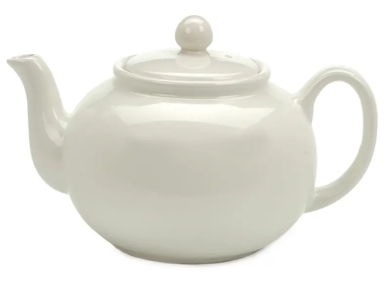 Rsvp Minimalist White Ceramic Teapot 1