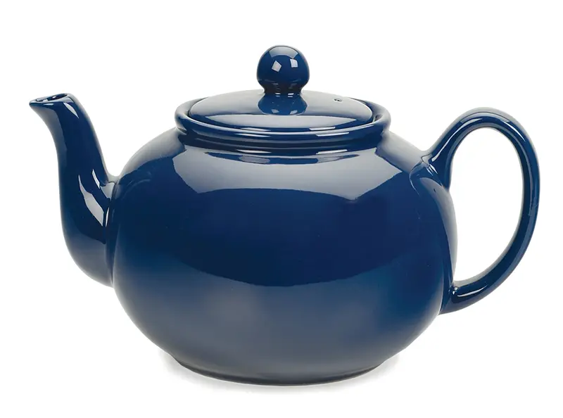 Rsvp Navy Blue Glazed Ceramic Teapot 1