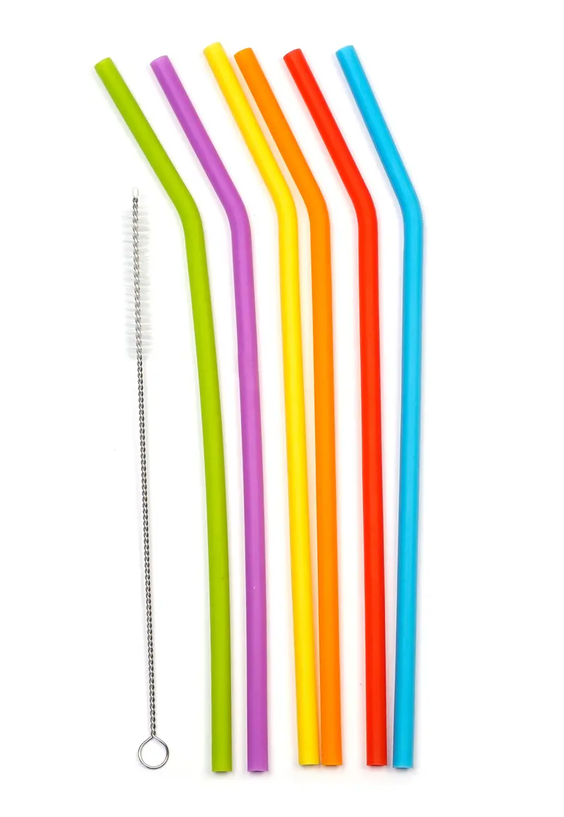 Rsvp Reusable Food-Grade Silicone Drinking Straws (Set Of 4) 1