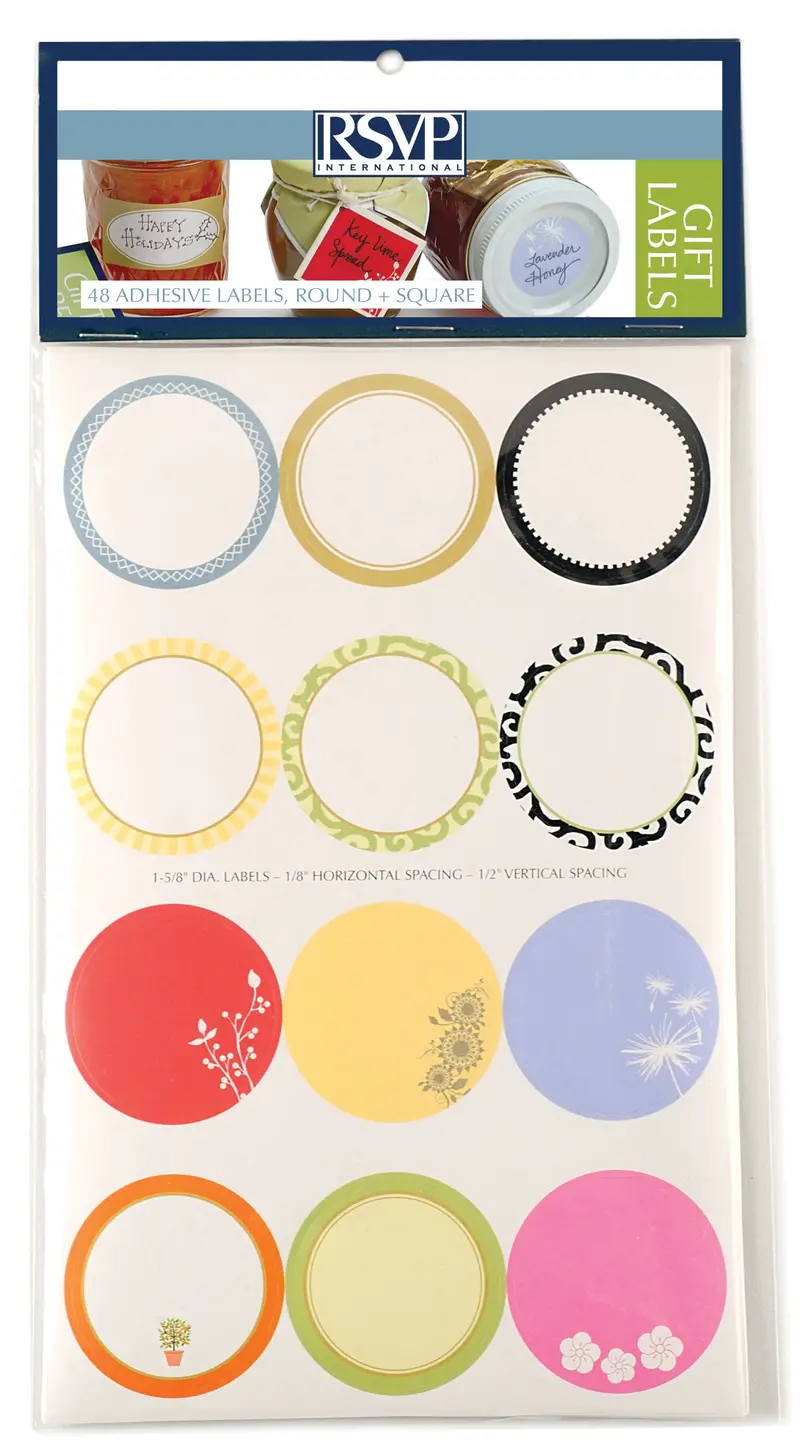 Rsvp Round And Square Food & Gift Labels 1