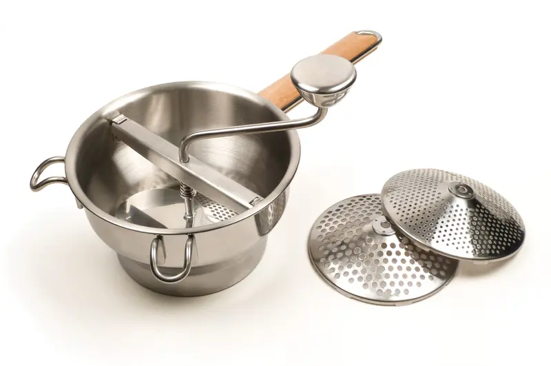 Rsvp Stainless Steel Food Mill – Hand-Crank Pureeing System 1
