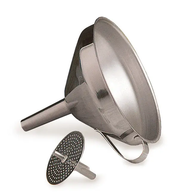 Rsvp Stainless Steel Funnel With Built-In Fine Mesh Strainer 1