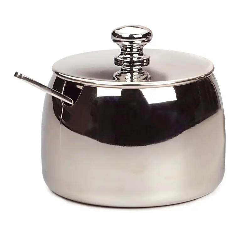 Rsvp Stainless Steel Sugar Bowl With Lid 1