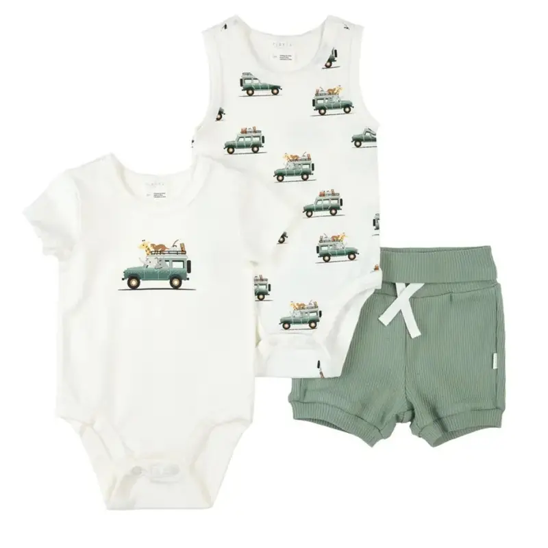 Safari-Themed Suv Bodysuit Set (3-Piece) 1