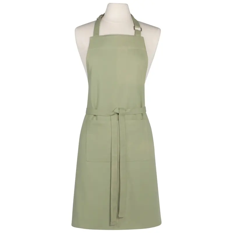 Sage Green Chef Apron By Now Designs – Breathable Cotton Cooking Apron 1