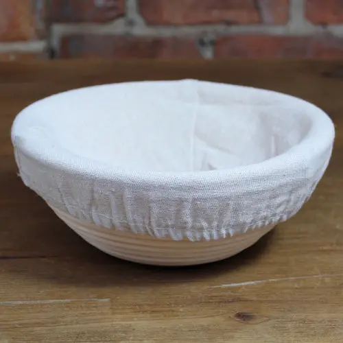 Sassafras Round Proofing Basket – Handwoven Rattan With Removable Linen Liner 1