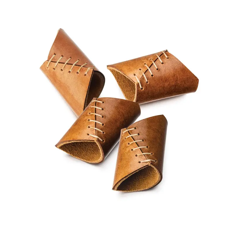 Set Of 4 Leather-Wrapped Napkin Rings 1