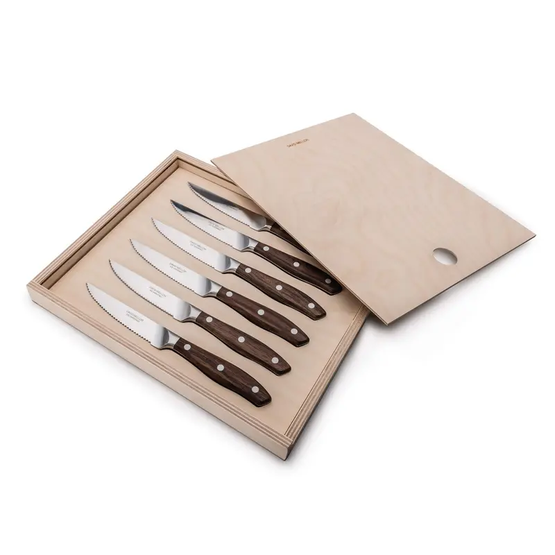 Set Of 6 Rosewood-Handled Steak Knives 1