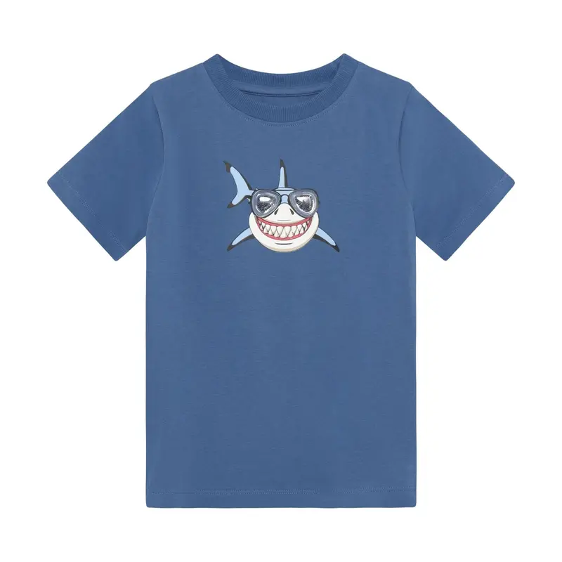 Shark-Print Organic Cotton Kids T-Shirt 1