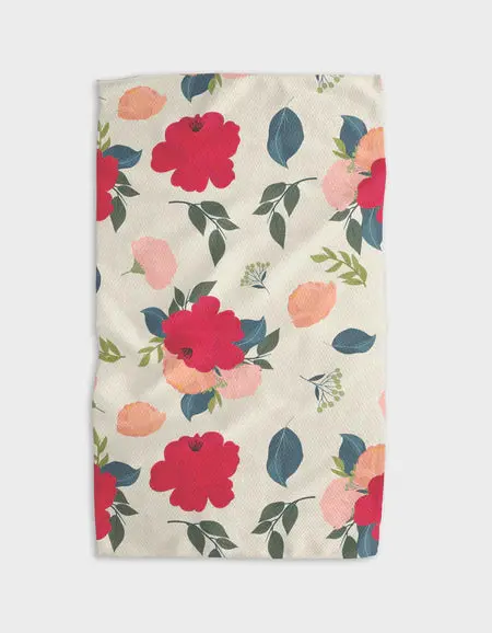 Showered With Love Kitchen Towel – Botanical-Infused Geometry Design 1