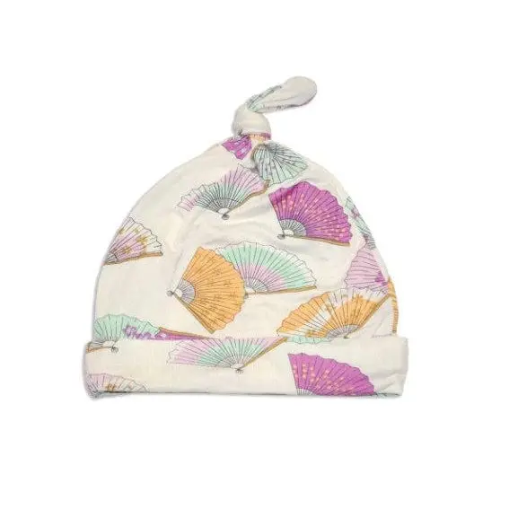 Silkberry Baby Bamboo Knot Hat – Fancy Fan Design 1