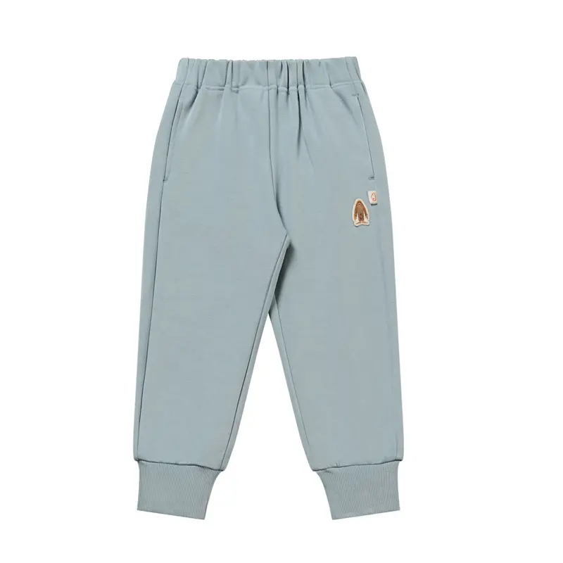 Slate Gray French Terry Joggers For Kids 1