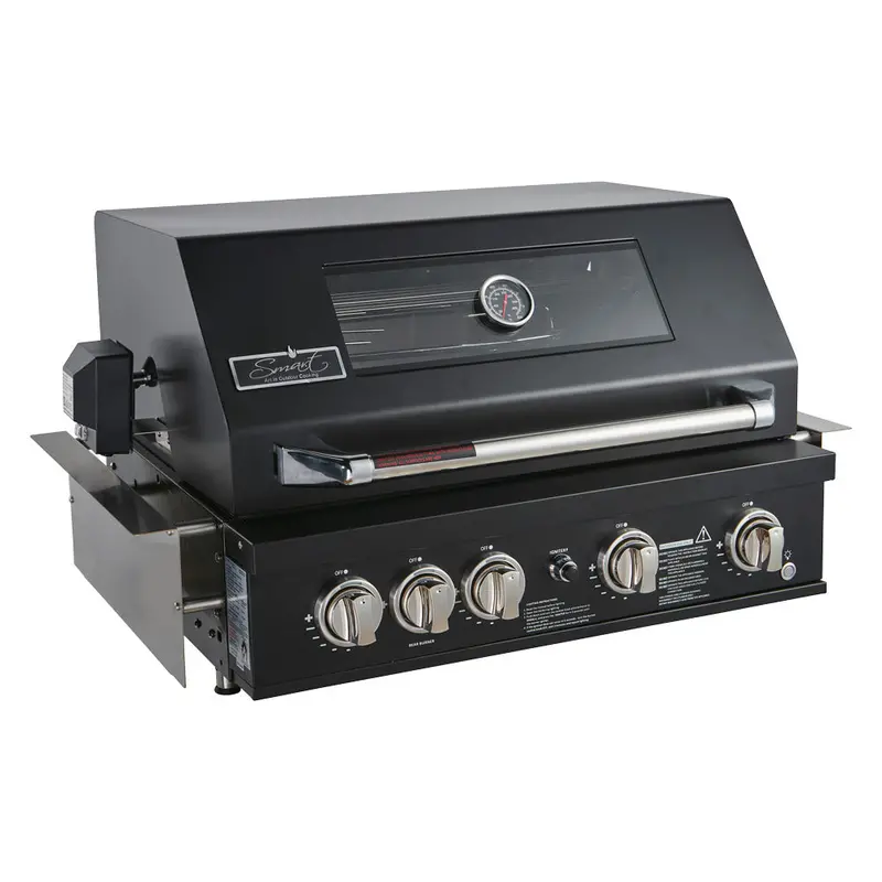 Smart 4-Burner Built-In Gas Bbq – Black Finish With Rotisserie & Rear Infrared Burner (401Wb-Blk) 1