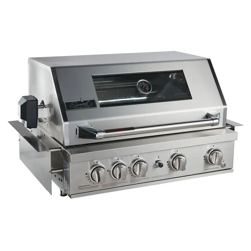 Smart 4-Burner Built-In Gas Bbq – Stainless Steel With Rotisserie & Rear Infrared Burner (401Wb-W) 1