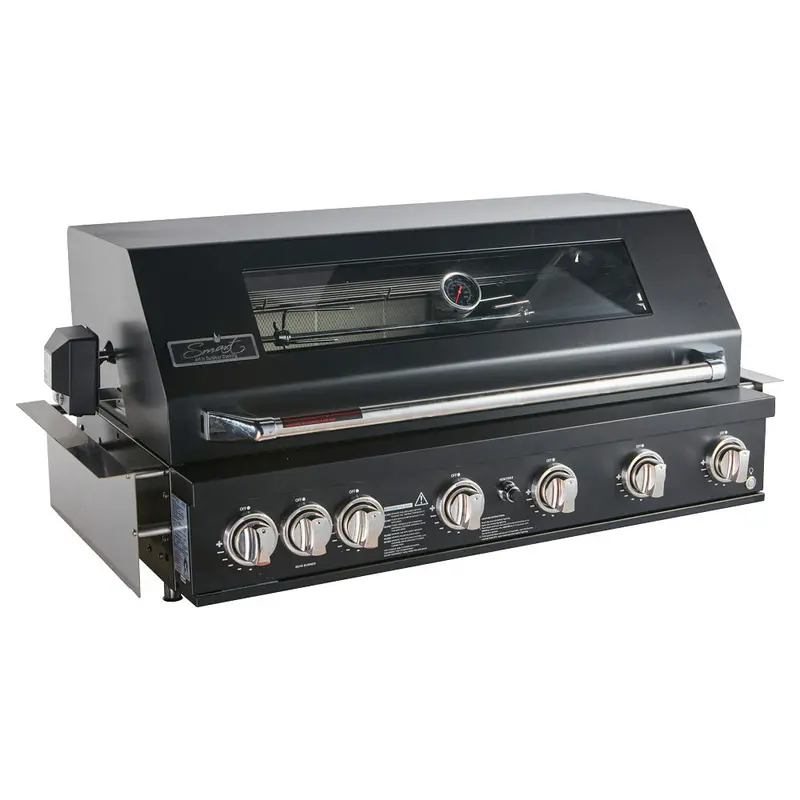 Smart 6-Burner Built-In Gas Bbq – Black Finish With Rotisserie & Rear Infrared Burner (601Wb-Blk) 1