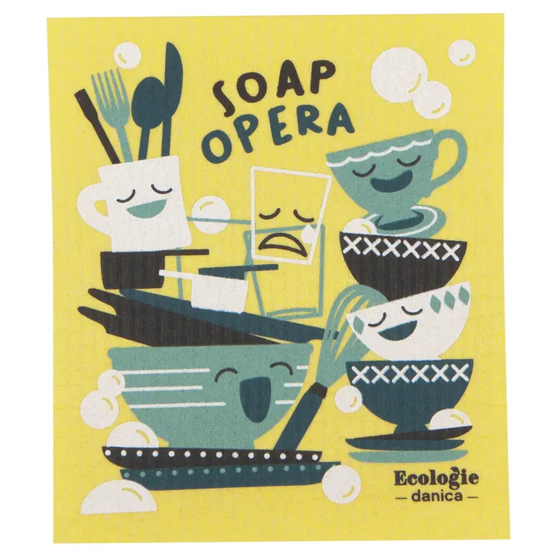 Soap Opera Swedish Dishcloth – Now Designs Eco-Friendly Cleaning Cloth 1