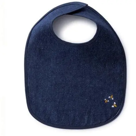 Soft Hemp Denim Baby Bib 1