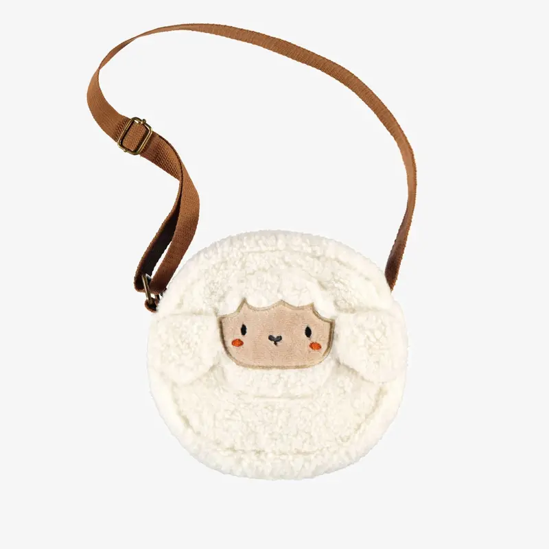 Soft Sheep-Print Crossbody Bag For Kids 1