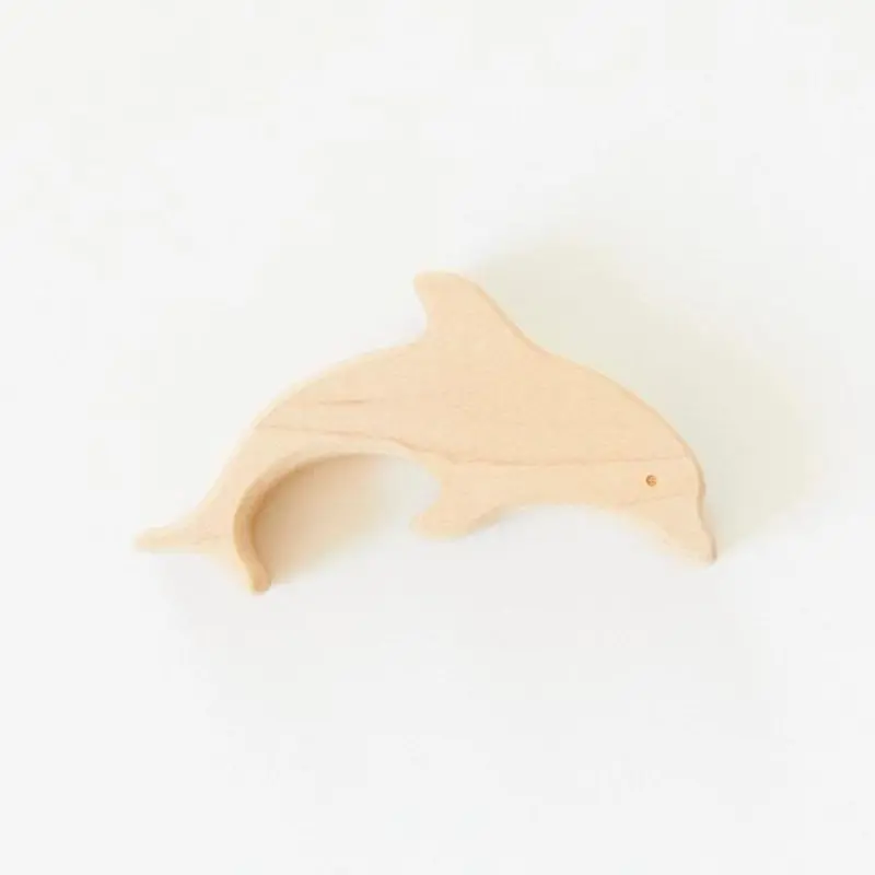 Solid Maple Dolphin Figurine 1