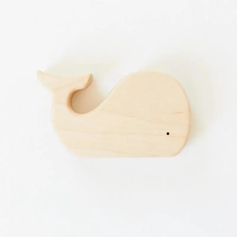 Solid Maple Whale Figurine 1