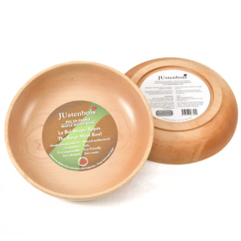 Solid Maple Wood Meal Bowl For Toddlers 1