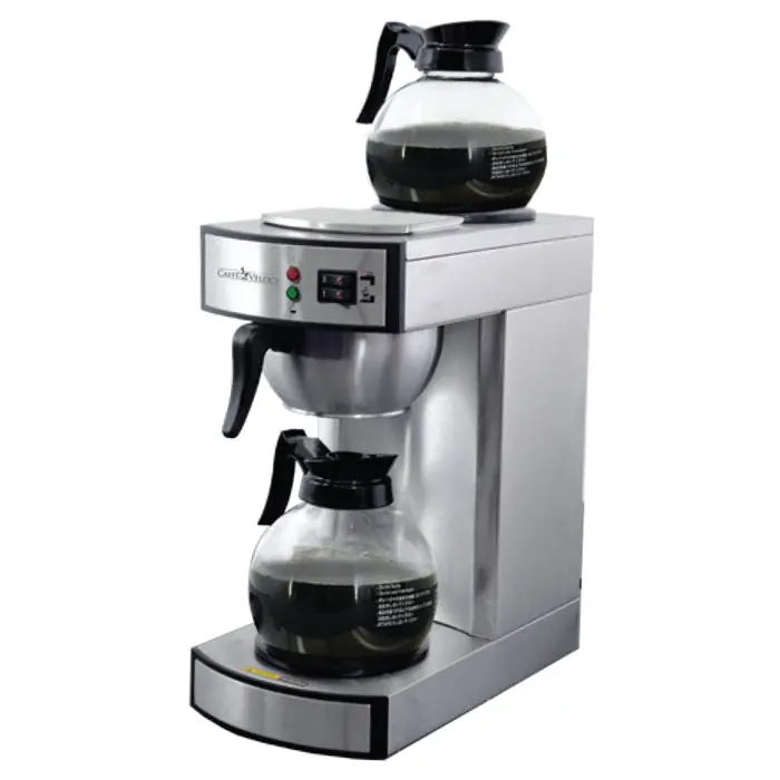 Stainless Steel Dual-Decanter Coffee Brewer – 2.2L Electric Drip Coffee Maker 1