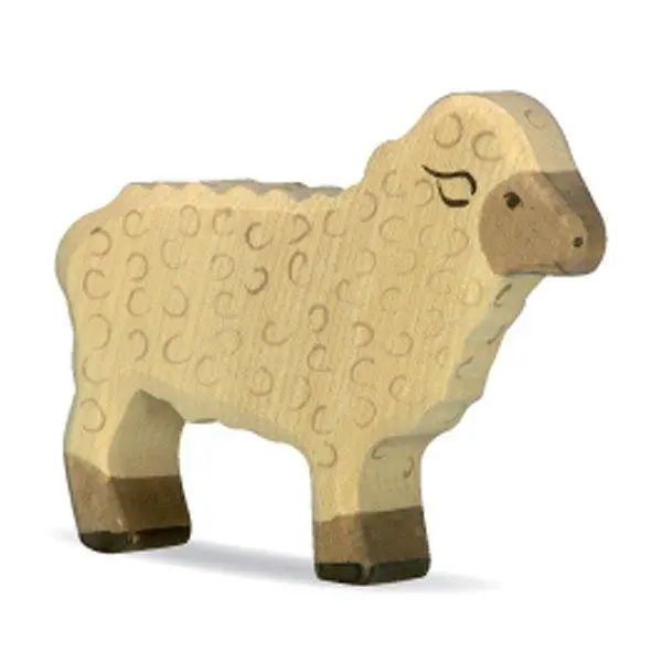 Standing Sheep Figurine – Realistic Farm Animal Sculpture 1