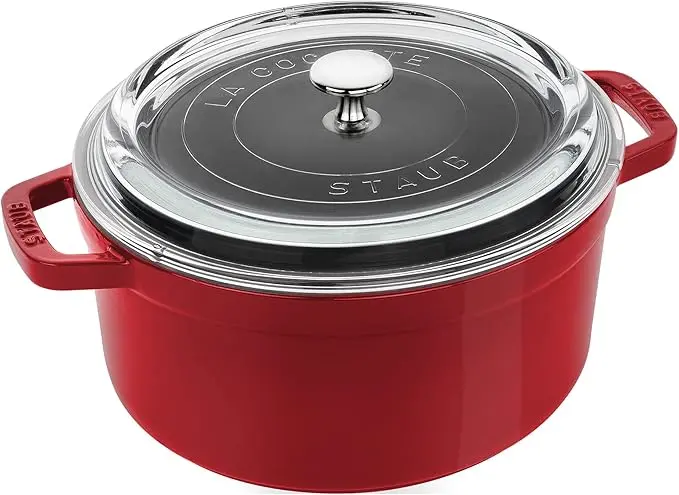 Staub 4-Quart Cherry Glass Cocotte – In-Store Pickup Only 1