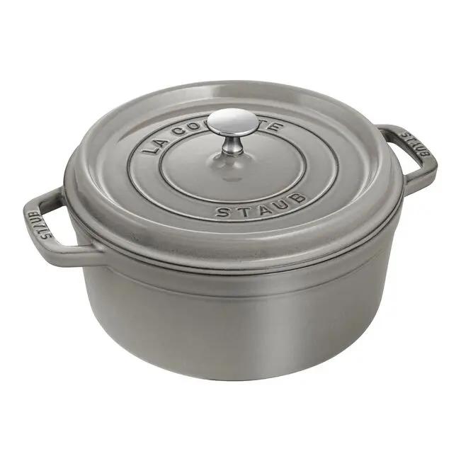 Staub 4-Quart Grey Enameled Cast Iron Dutch Oven – In-Store Pickup Only 1