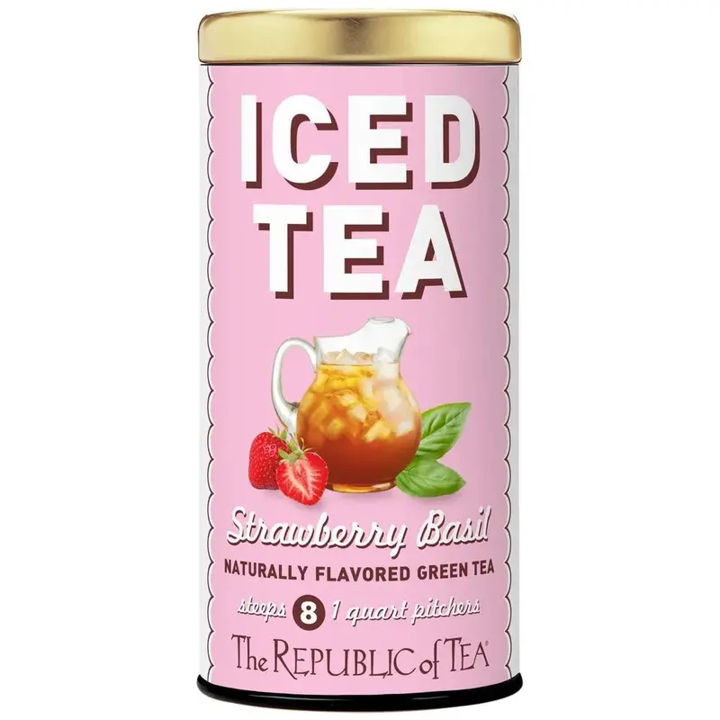 Strawberry Basil Herbal Iced Tea – Republic Of Tea 1