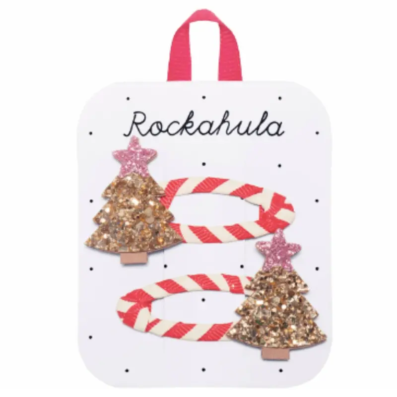 Striped Christmas Tree Decorative Hair Clips 1