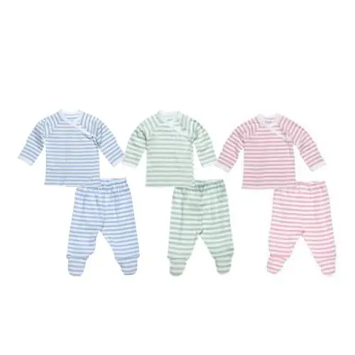 Striped Side-Snap Baby Outfit Set – Cotton Blend 1