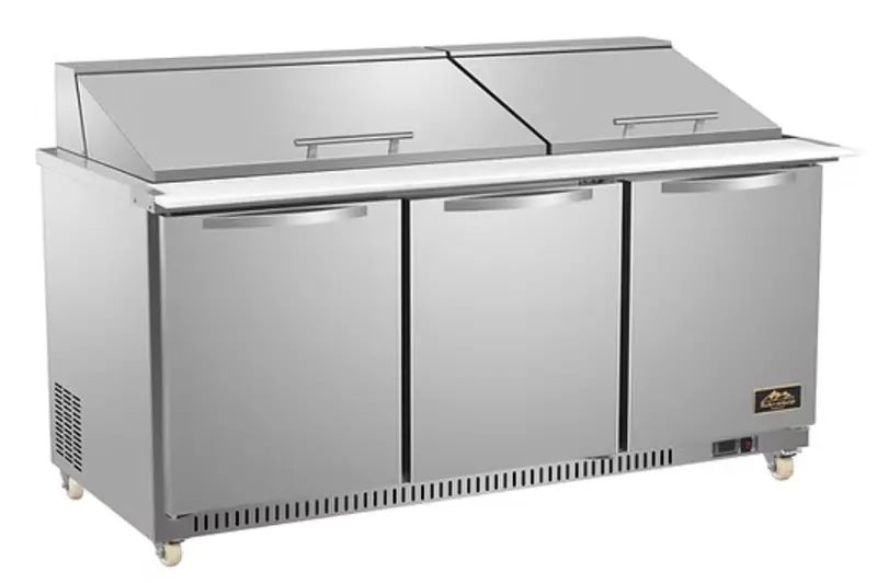 Sub-Equip For02427 Used 72-Inch Salad And Sandwich Prep Refrigerator – Stainless Steel Counter 1
