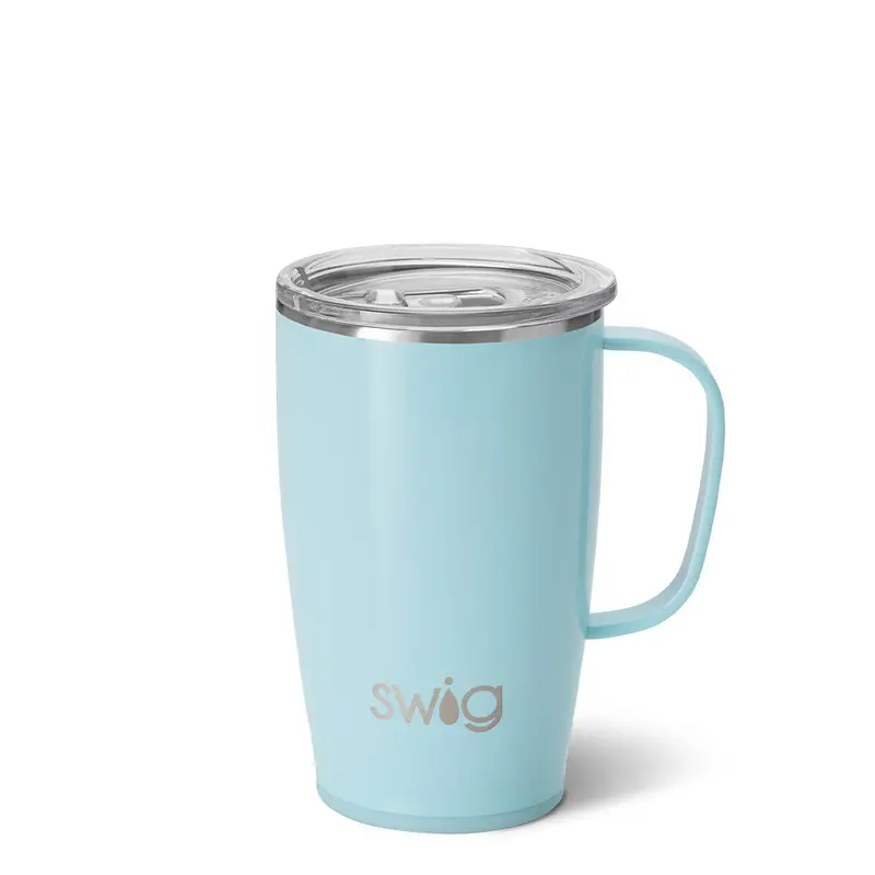 Swig 18 Oz Aquamarine Insulated Travel Mug 1