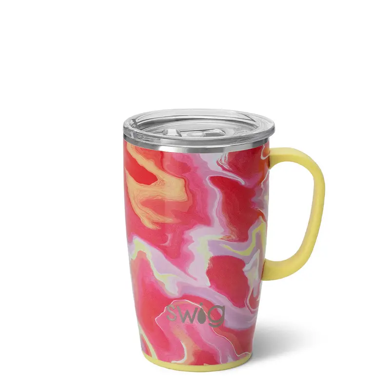 Swig 18 Oz Pink Lemonade Insulated Travel Mug 1