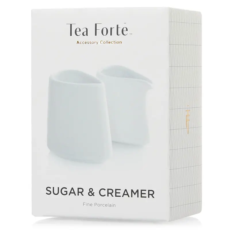 Tea Forte Café Sugar & Creamer Set – Matching Ceramic Pair 1