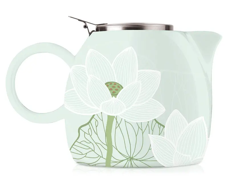 Tea Forte Pugg Teapot With Stainless Steel Infuser – Lotus Design 1