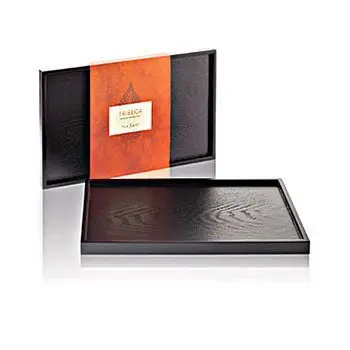 Tea Forte Tribeca Ebonized Wood Serving Tray 1