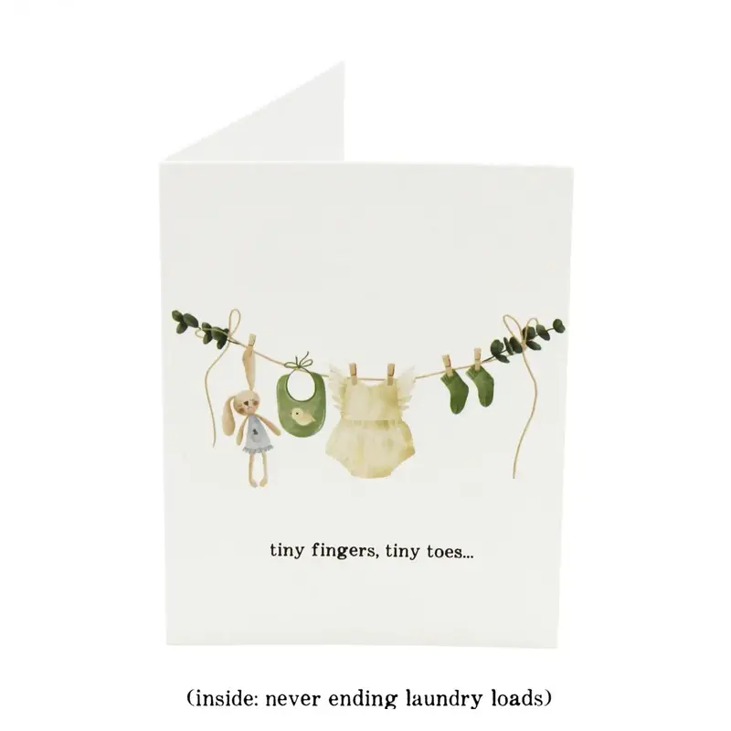 Tender 'Tiny Fingers, Tiny Toes' Newborn Card – Sentimental Keepsake 1