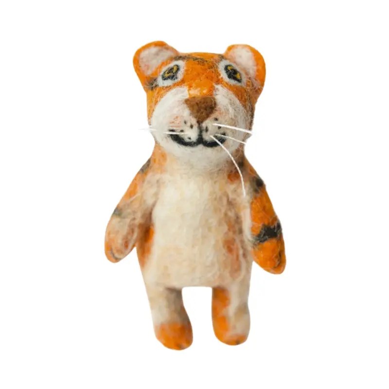 Tiger Felt Finger Puppet – Wild Animal Educational Toy 1