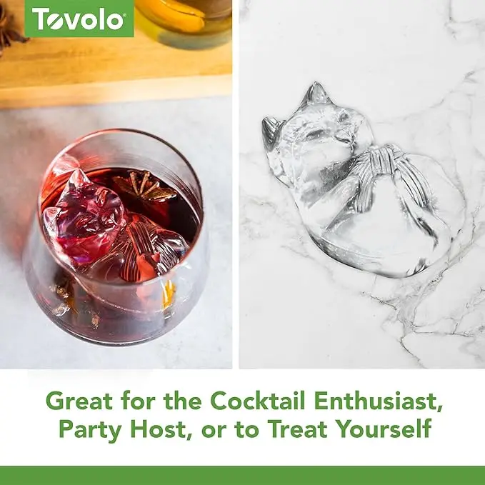 Tovolo Kitten-And-Yarn Ice Cube Tray Set – Dual Mold Design 1