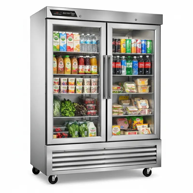 Traulsen Clbm-49R-Hg-Lr 54-Inch Centerline Half-Glass Cooler – 45.1 Cu. Ft., Left/Right Hinge 1