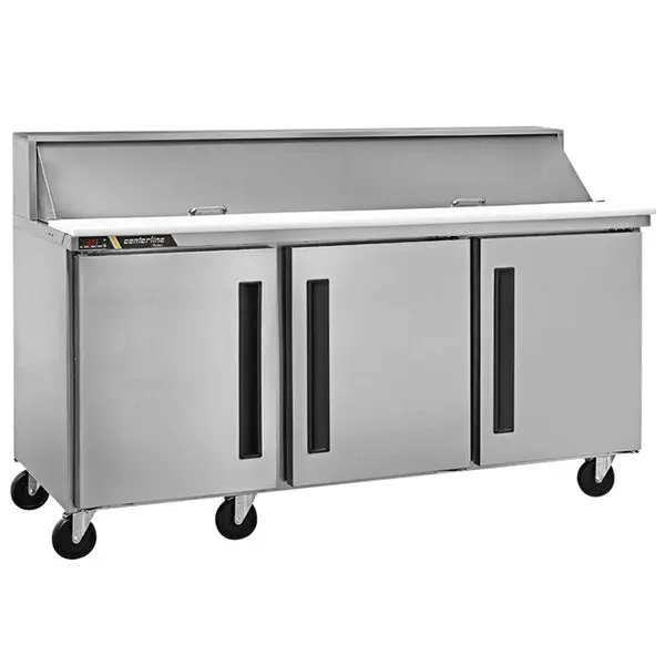 Traulsen Clpt-7230-Sd-Lrr Mega Top Sandwich Prep Table – 72-Inch Solid Door 1