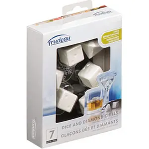 Trudeau Dice & Diamond Chills – 7-Piece Beverage Chilling Set 1