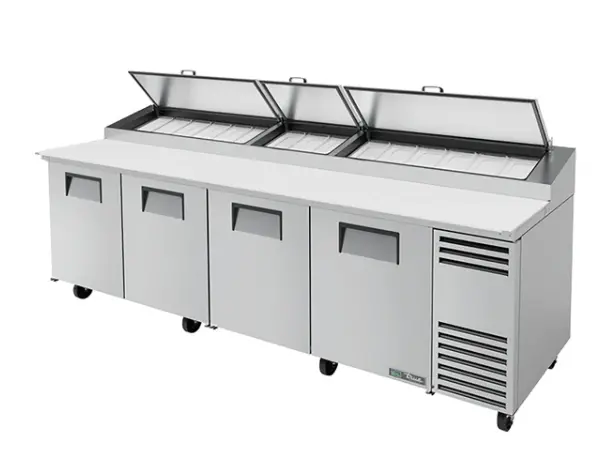 True Tpp-At-119-Hc 119-Inch Refrigerated Pizza Prep Table – 4-Door, Eco-Friendly Refrigerant 1