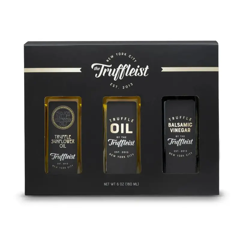 Truffleist Trio Sampler: Truffle Oil, Balsamic Vinegar & Blended Varieties 1