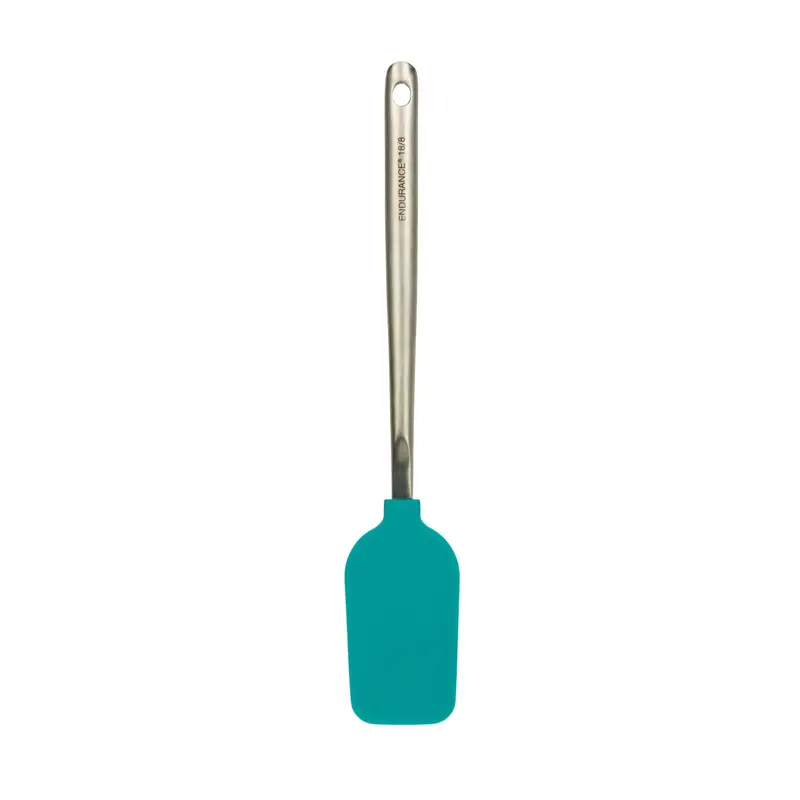 Turquoise Silicone Rectangular Spatula – Rsvp Heat-Resistant Tool 1