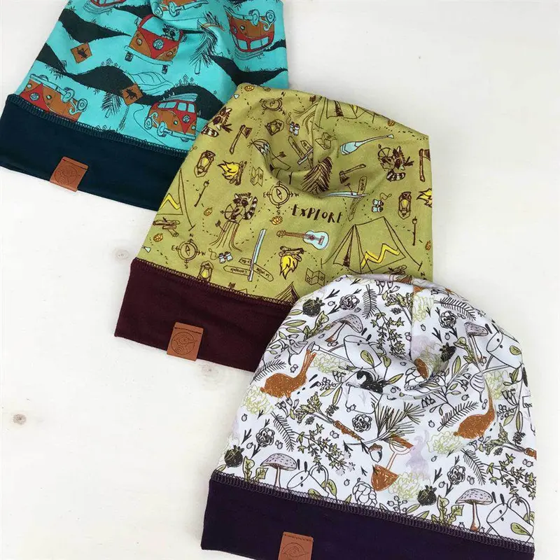 Two-Tone Reversible Knit Beanie For Children 1