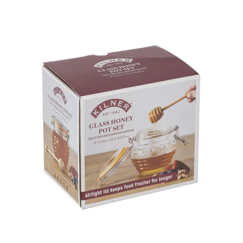 Typhoon Homewares Kilner Glass Honey Pot & Dipper Set 1